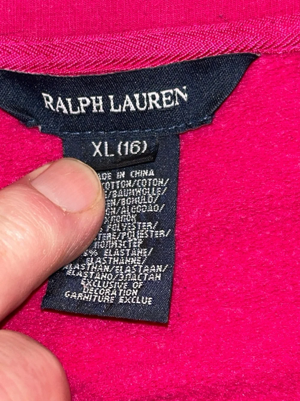 Ralph Lauren bright zip